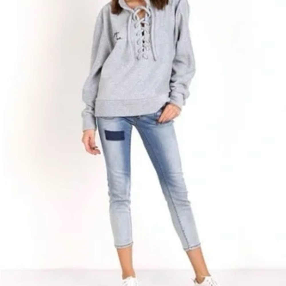 🎉HP🎉NWT Revolve x Daydream Nation Friday I’m In Love Cozy Lace Up Fleece Pul…